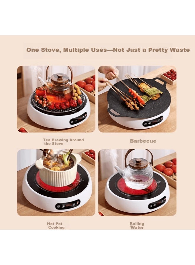 Pakchoice Hot Pot Tea Brewing Set With Milk Heating Pot And Complete Tea Brewing Tools - Image 4