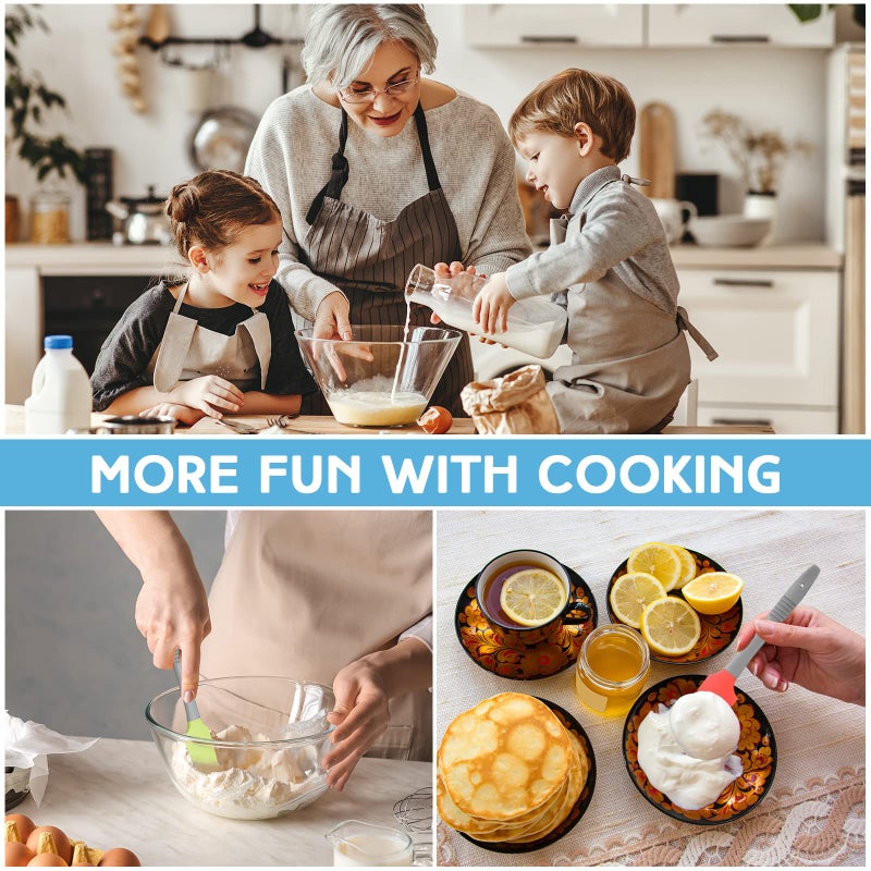 Zhehao 12 Pcs Mini Silicone Spatulas Rubber Small Silicone Scraper Heat Resistant Non Stick Flexible Kitchen Spatula for Wet Pet Food Can Jar Cooking Baking Frosting Mixing Tool  7.4 x 1.38 Inches - Image 4