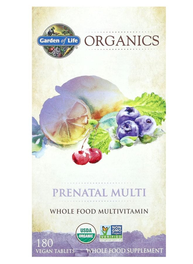 Garden of Life Organics Prenatal Multi 180 Vegan Tablets 