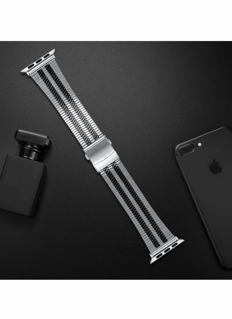 Metal Band Compatible with Apple Watch Series 8/7/6/5/4/SE 42mm 44mm 45mm  - Image 2