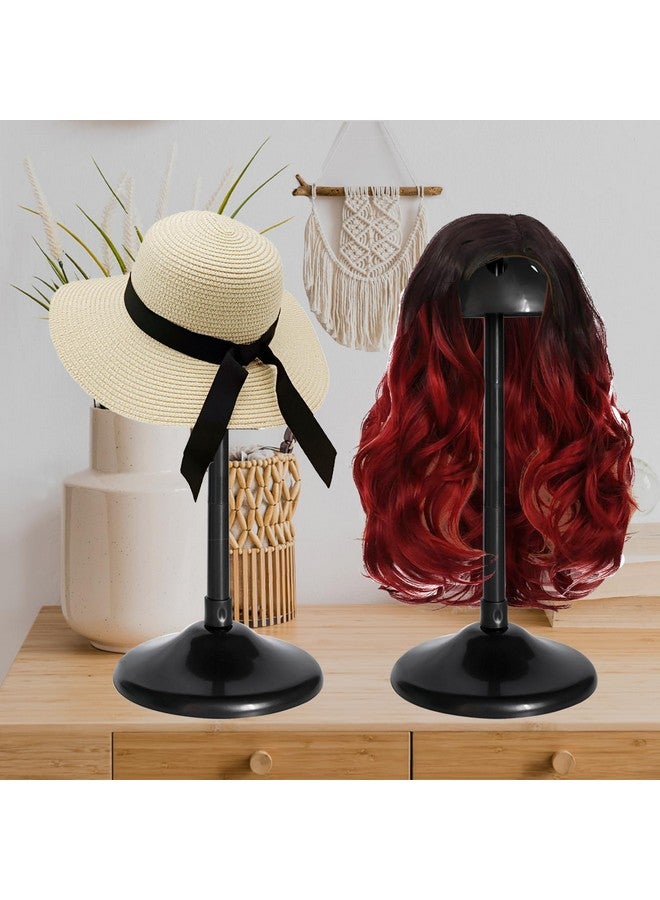 Generic Wig Stand 1pc 13inch Removable Portable Wig Holder Non-Slip Wig Head Stand For Display,Storage,Styling,Travel Wig Holder Stand For Multiple Wigs, Black 1PCS - Image 2