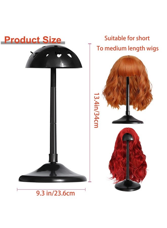 Generic Wig Stand 1pc 13inch Removable Portable Wig Holder Non-Slip Wig Head Stand For Display,Storage,Styling,Travel Wig Holder Stand For Multiple Wigs, Black 1PCS - Image 4