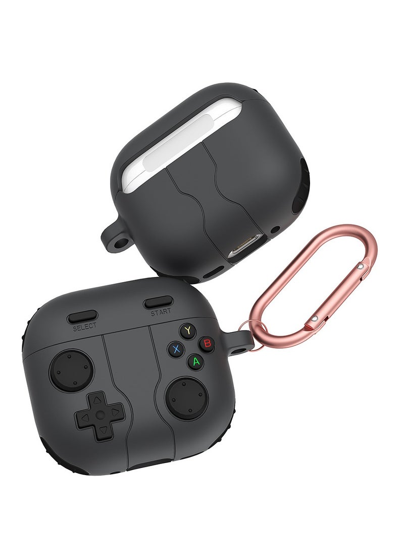Youque - Case Cover for Apple  AirPods 4 Cover Shock-Proof Protective Silicone Case, Black - Image 1