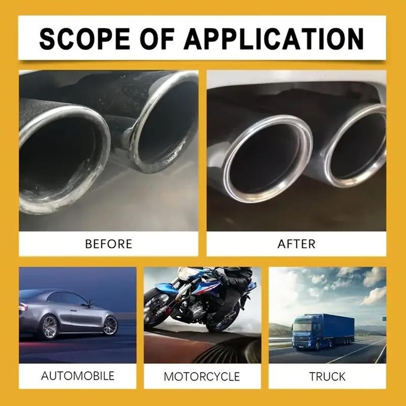 Rust Remover for Metal | 50ml Iron Contaminant Cleaner | Exhaust Pipe Rust Stains Cleaning Paste for Car SUV Truck Motorcycle Rim Brake Bumper - Image 4