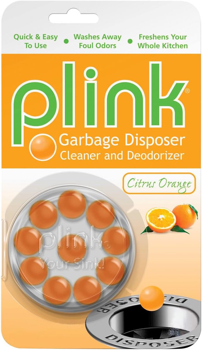 Plink garbage disposer deodorizer 10-Count, Citrus Orange - Image 1