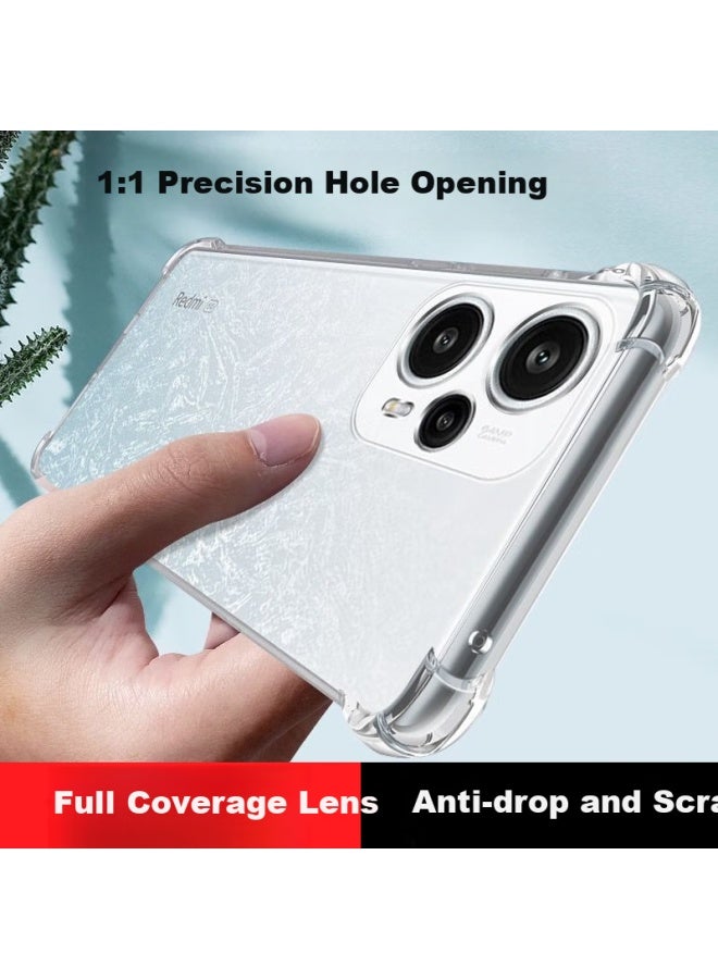 kelleia Kalaio Protective Case For Xiaomi Redmi Note 12, Full Coverage Lens Airbag Shockproof Transparent Silicone Soft Case With Four Corners For Redmi Note 12 - Image 2
