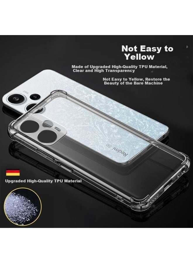 kelleia Kalaio Protective Case For Xiaomi Redmi Note 12, Full Coverage Lens Airbag Shockproof Transparent Silicone Soft Case With Four Corners For Redmi Note 12 - Image 3