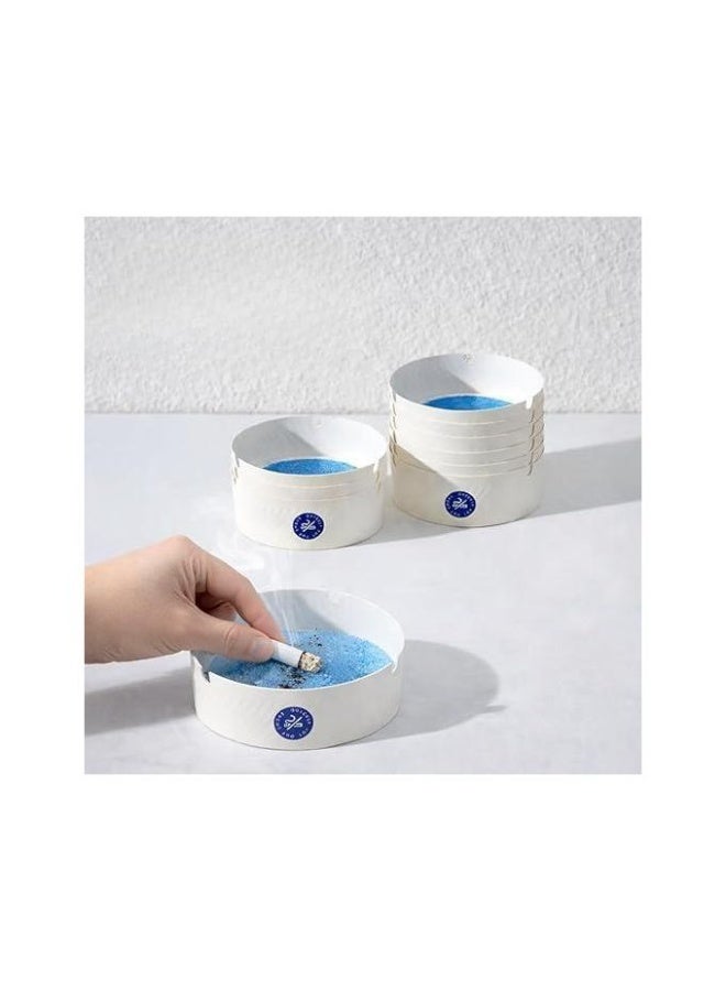 25-Piece Disposable Fire-Resistant Foam Ashtray Set - Lightweight Ashtrays for Outdoor Use, Travel & Events - Image 3