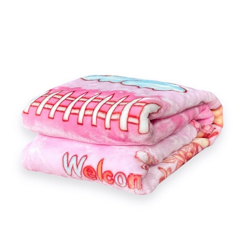 PWI Newborn Cloudy Baby's All Season Ultra Soft Double Layer Blanket/Wrapper for Baby Upto 3 Years (90x110cm) Pink - Image 3