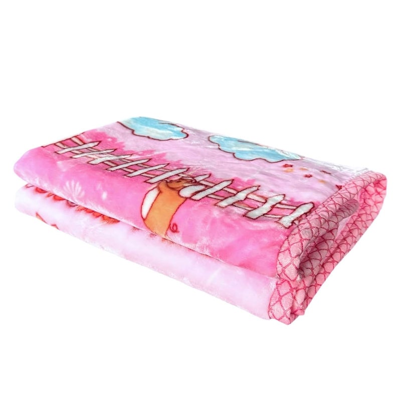 PWI Newborn Cloudy Baby's All Season Ultra Soft Double Layer Blanket/Wrapper for Baby Upto 3 Years (90x110cm) Pink - Image 5