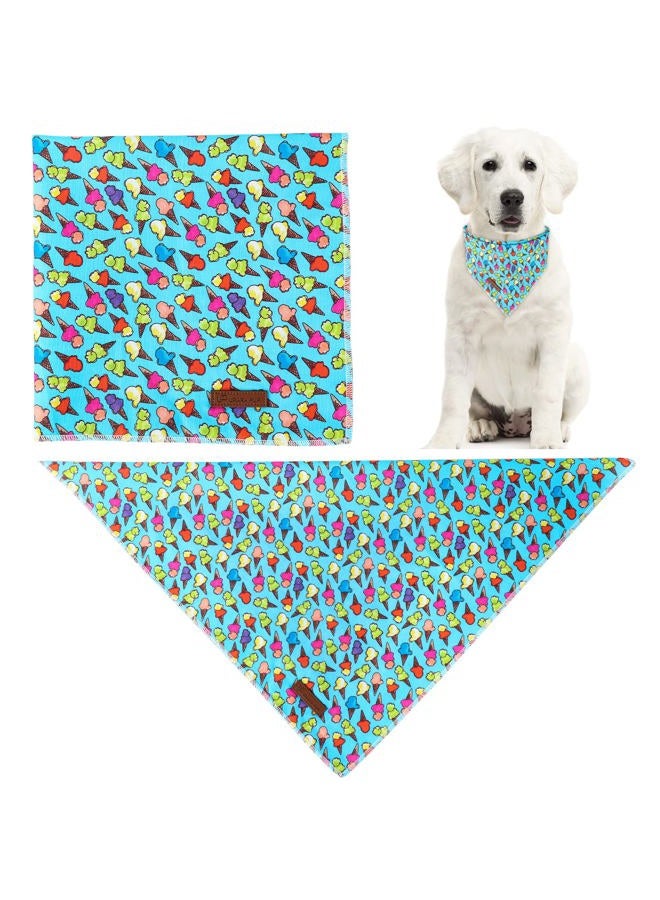 Yutoner Summer Dog Bandana, Hawaii Bandana for Small Medium Dog, Cute Blue Puppy Bandana, Cotton Adorable Pet Triangle Bid Scarf Kerchief for Girl Boy Dogs or Cats - Image 3