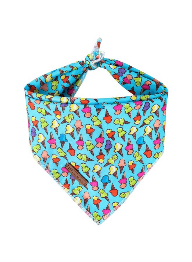 Yutoner Summer Dog Bandana, Hawaii Bandana for Small Medium Dog, Cute Blue Puppy Bandana, Cotton Adorable Pet Triangle Bid Scarf Kerchief for Girl Boy Dogs or Cats - Image 1