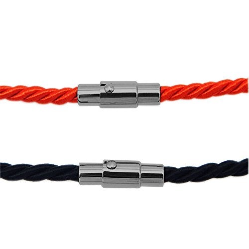 MOAMUN 10PCS Black Cord End Caps Bracelet End Caps Locking Bracelet Rope End Cap Cord Ends (Black, 5 mm) - Image 3