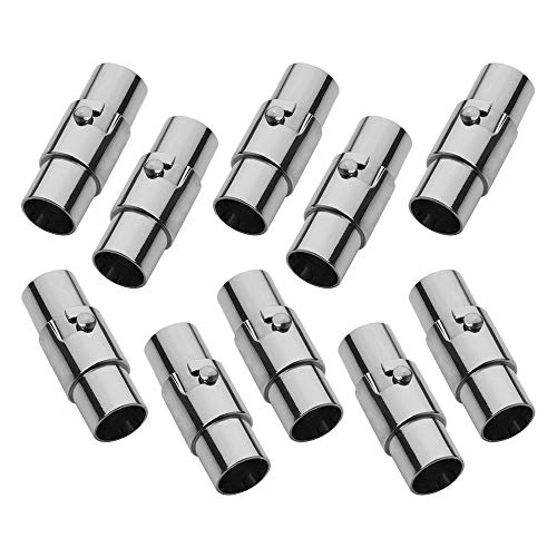 MOAMUN 10PCS Black Cord End Caps Bracelet End Caps Locking Bracelet Rope End Cap Cord Ends (Black, 5 mm) - Image 2