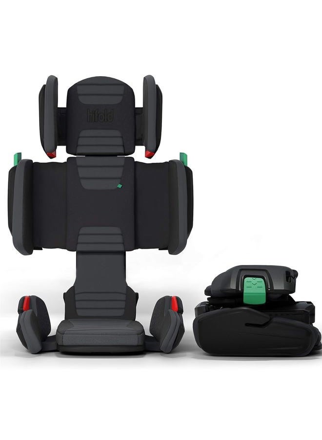 Mifold Hifold Adjustable Kids High Back Booster Car Seat with Strap – Slate Grey - Image 1