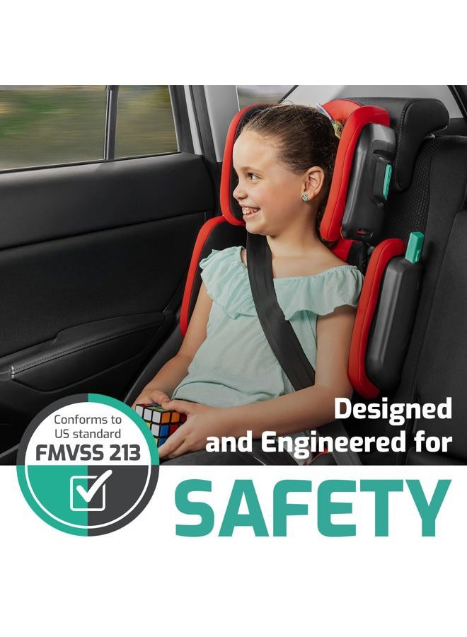 Mifold Hifold Adjustable Kids High Back Booster Car Seat with Strap – Slate Grey - Image 3