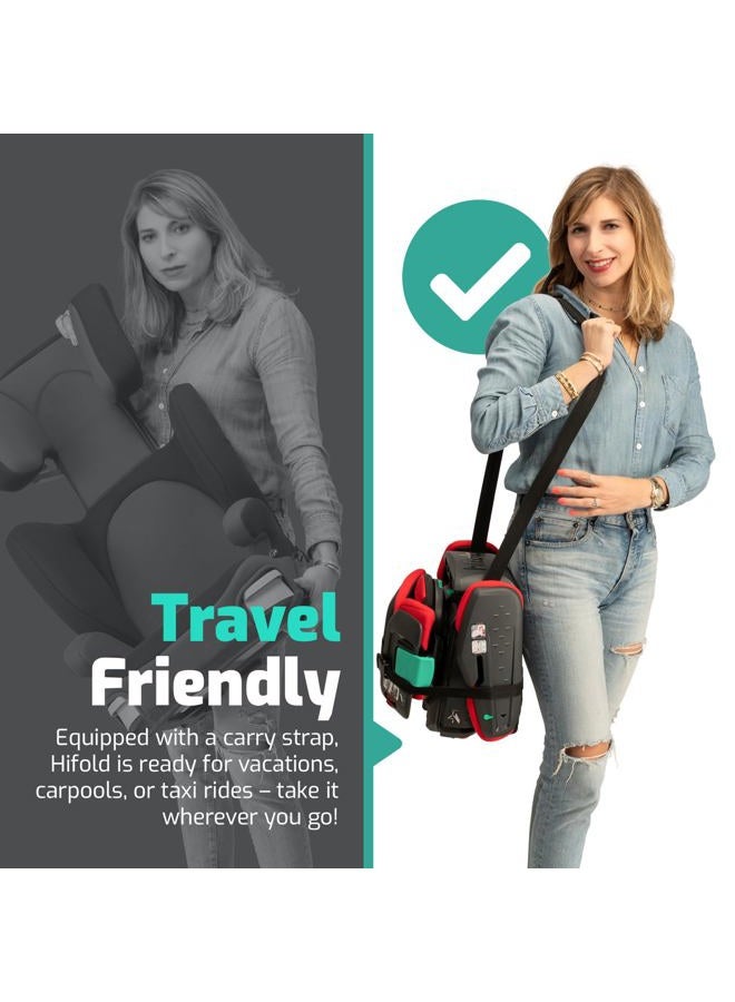 Mifold Hifold Adjustable Kids High Back Booster Car Seat with Strap – Slate Grey - Image 4