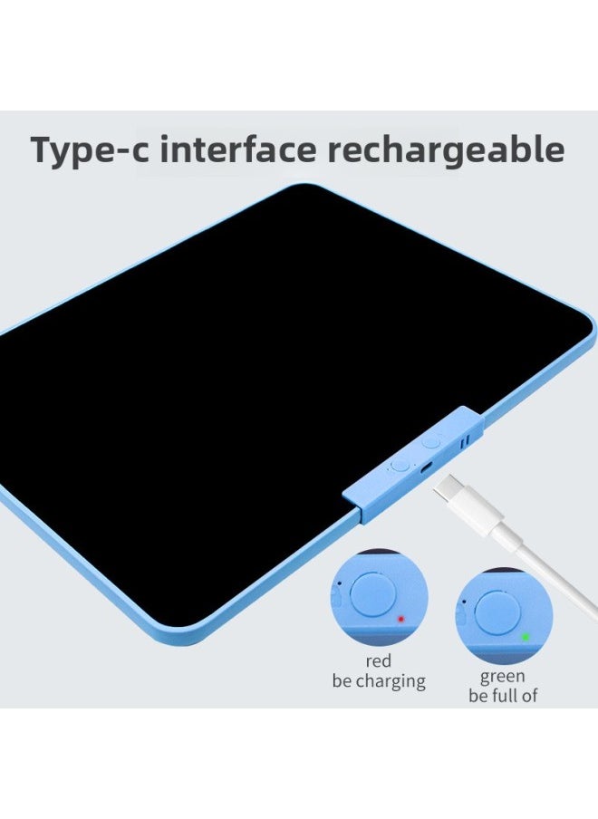 null - Wow, Custom Large Screen Charging LCD Writing Board 12/13/16/20/inch LCD Hand Drawing Board Graffiti Drawing Board-Specifications:20inch Full Screen Monochrome Screen Blue - Image 1