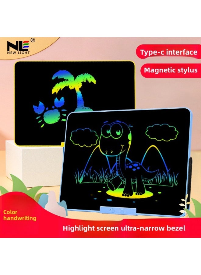 null - Wow, Custom Large Screen Charging LCD Writing Board 12/13/16/20/inch LCD Hand Drawing Board Graffiti Drawing Board-Specifications:20inch Full Screen Monochrome Screen Blue - Image 1
