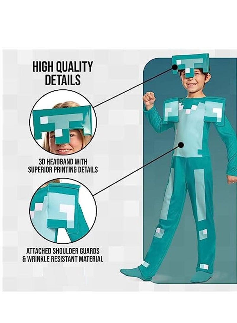 Disguise Minecraft Kids Armor Classic Costume , Blue - Image 3