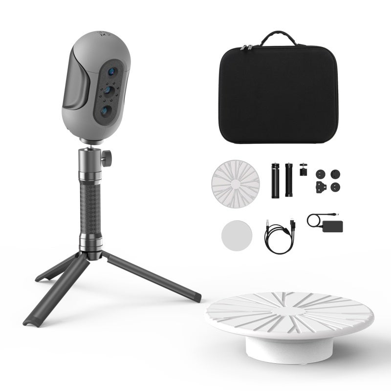 3D Scanner: Grey 0.05mm Accuracy 0.1mm Resolution, Capture Even the Smallest Details - Optical Anti-shake Modules, No-marker Scanning for Professional 3D Modeling, Industrial Part Scanning - Image 1