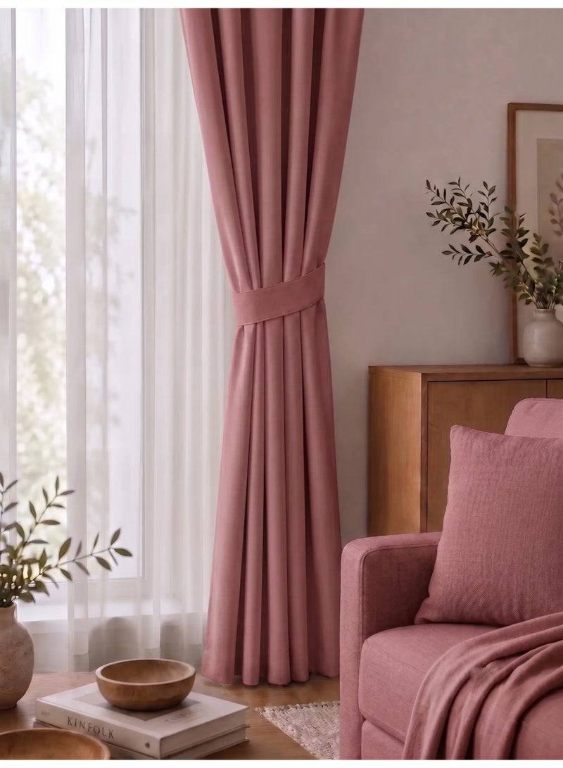 Amali Blackout Plain Curtains 274 cm x 127 cm - 2 Panels, 100% Polyester, Grommet Top, Thermal Insulated, Noise Reducing, Light Blocking - Image 2