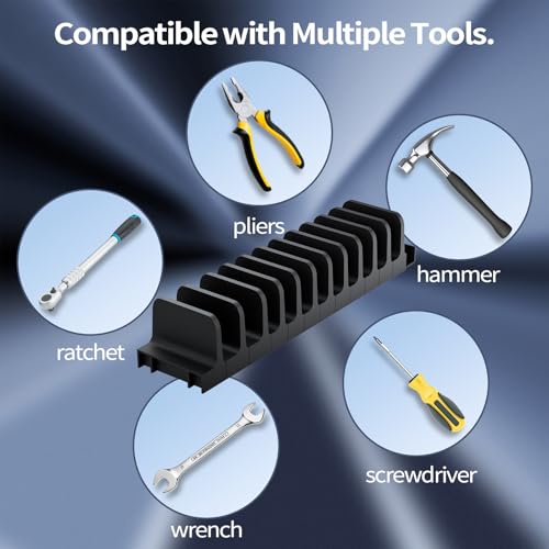 Mudygelay 44 PCS Plier Organizer for Toolbox & Tool Drawer, Modular Desgin Plier Holders, Modular Toolbox Organizer System for Professional and DIY Mechanics, Include 20 Big Slot and 22 Small Slot, Black - Image 4
