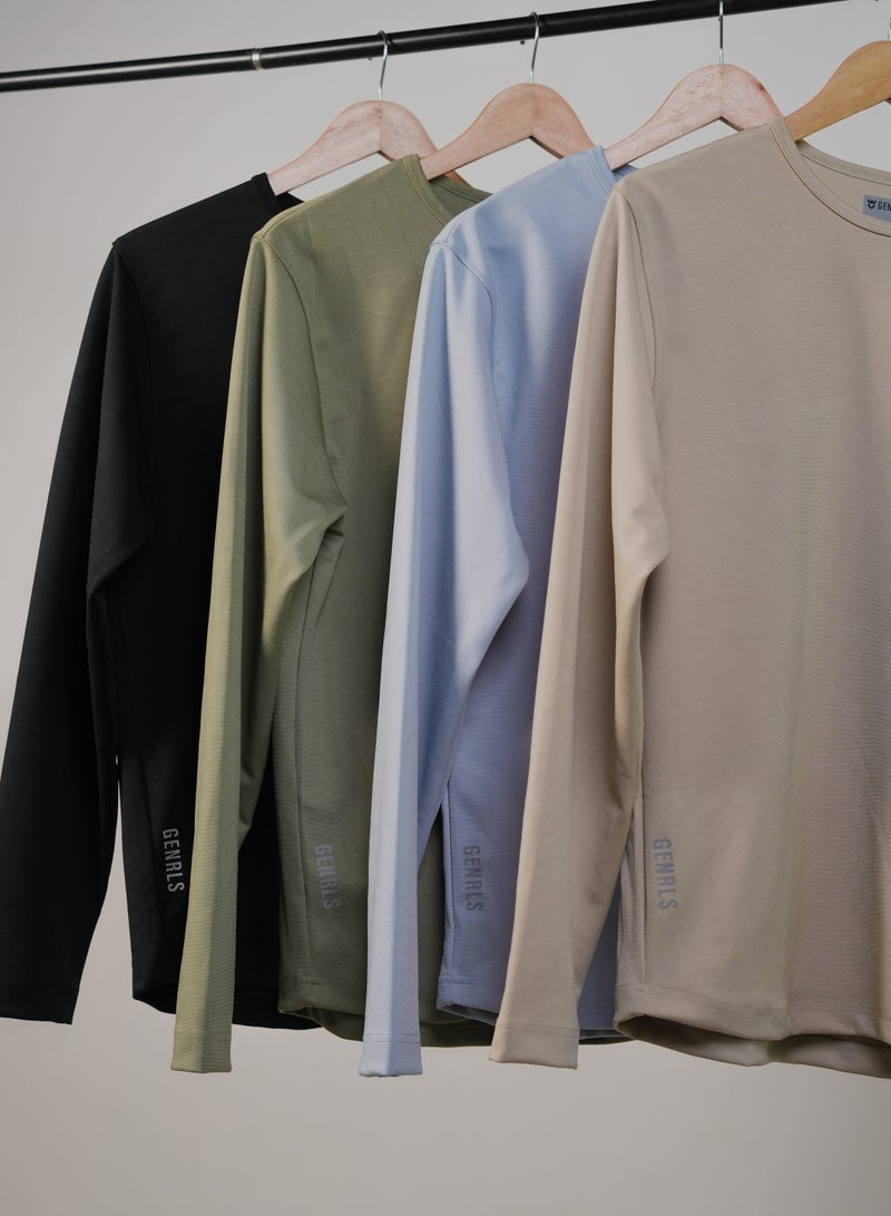 جينرلس تي شيرت رجالي ذو حافة منحنية كلاسيكية مكون من 4 قطع - Image 2