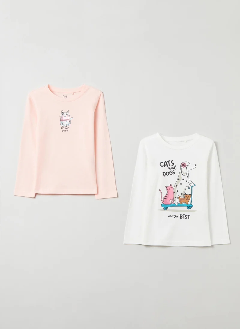 Ovs Two-pack T-shirts with long sleeves