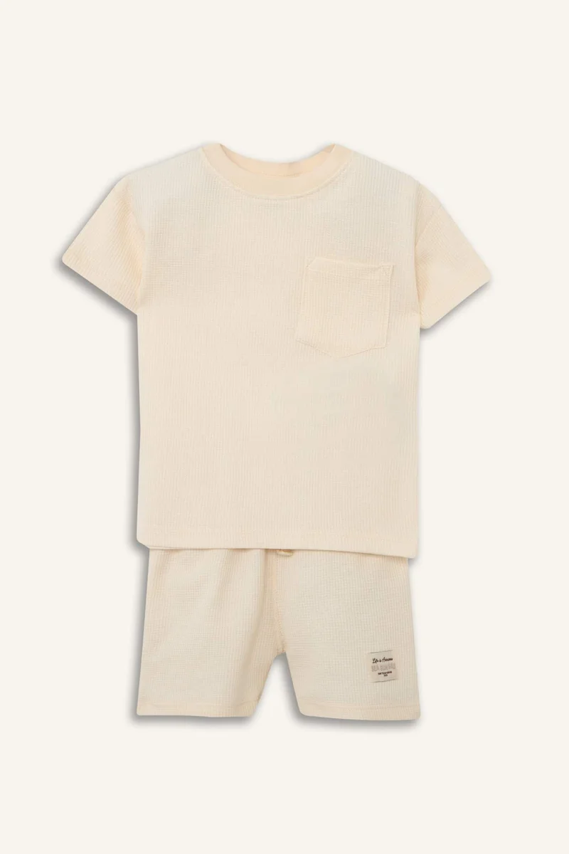 DeFacto Baby Boy Waffle 2 Piece Set