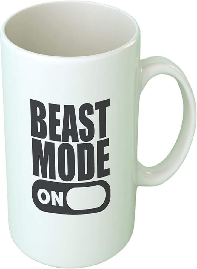 Upteetude Beast Mode Coffee Mug - White