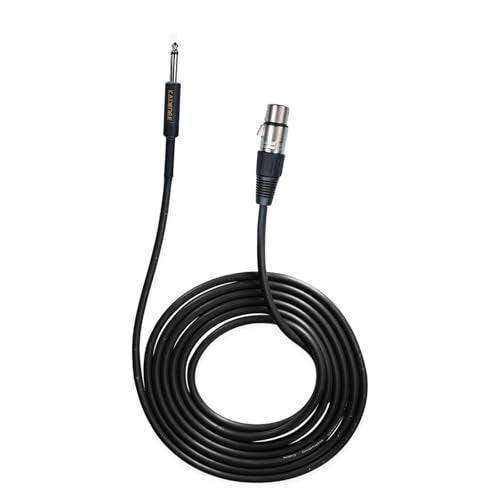 Kadence Mic Cable - Female XLR to Jack 6.35mm Microphone Cable - Mic Cord for Dynamic Microphone - 10 FT/ 3 Meters - Image 2
