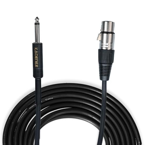 Kadence Mic Cable - Female XLR to Jack 6.35mm Microphone Cable - Mic Cord for Dynamic Microphone - 10 FT/ 3 Meters - Image 1