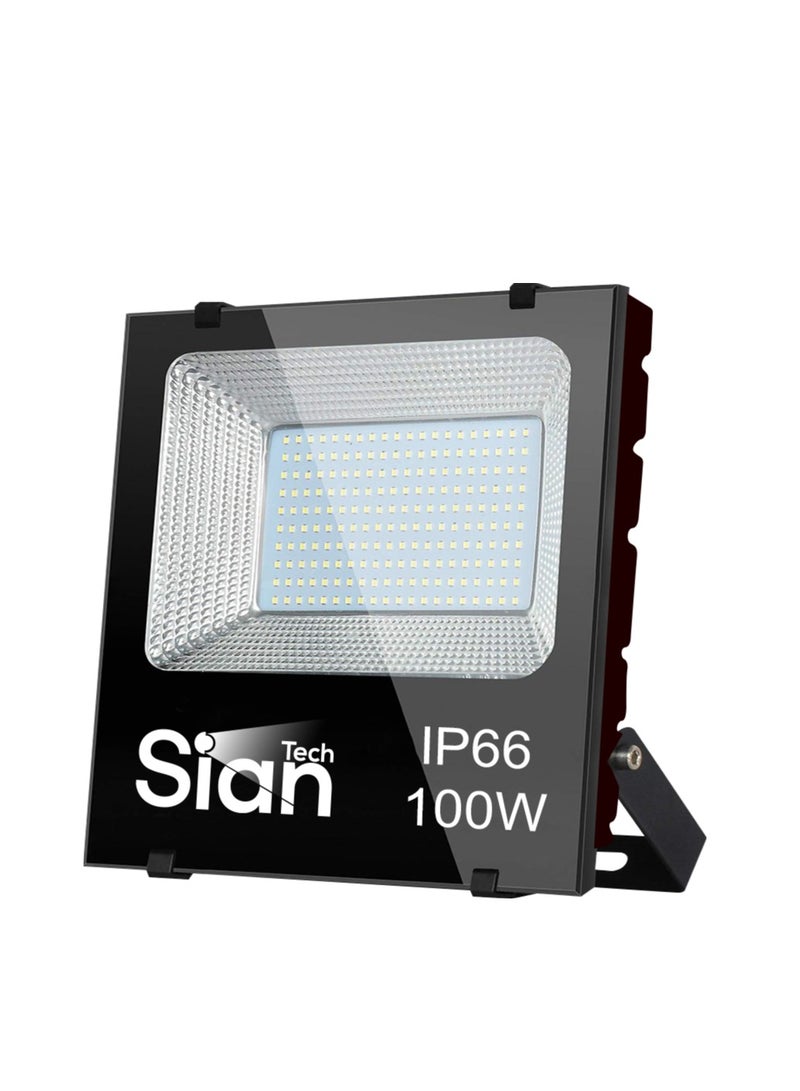 سيان تك كشاف وجهات 100وات اضاءة وورم فلود لايت 3000كيلفن - 10000ليومن شدة اضاءة عالية ومثالية -  50000ساعة تشغيل الومنيوم بالكامل درجة وضوح اللون 85 - عمر افتراضي 10سنوات بمضان 30شهر من سيان تك - Image 1