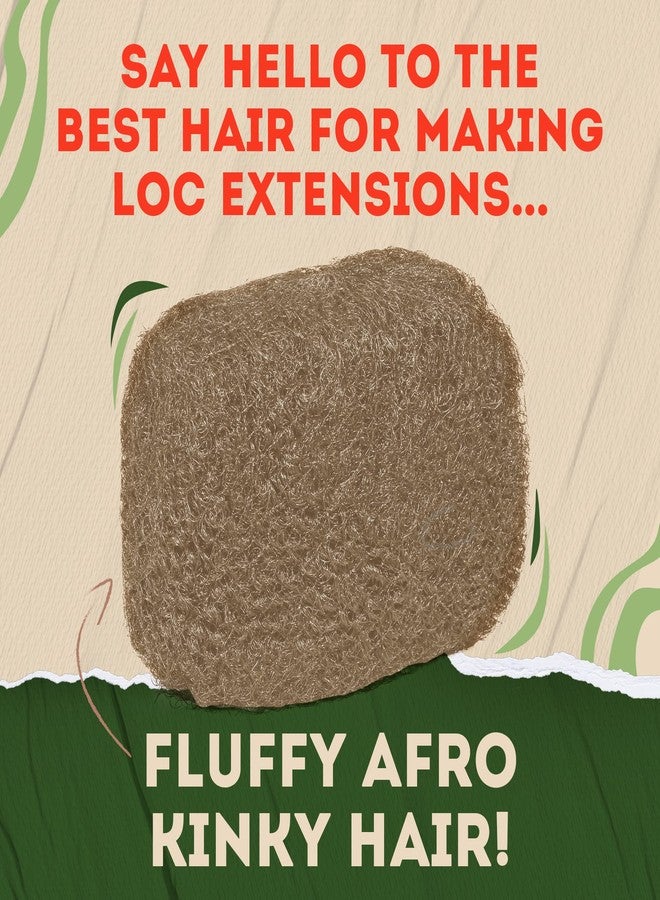 Locsanity Afro Kinky 100% Bulk Natural Human Hair - Braiding Hair for Dreadlocks, Loc Repair, Dreadlock Extensions, Twists, Braids - 16 Inches Long, 1 Oz - Image 2