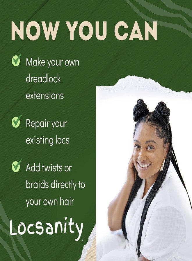 Locsanity Afro Kinky 100% Bulk Natural Human Hair - Braiding Hair for Dreadlocks, Loc Repair, Dreadlock Extensions, Twists, Braids - 16 Inches Long, 1 Oz - Image 3