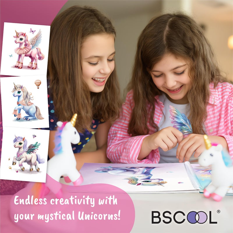 BSCOOL Sticker Dress Up Unicorn - Kids Activity Book Learn Fashion Design for Unicorn with Guides and 250+ Reusable Stickers. Easter Gift for Girls Ages 5,6,7,8 - Image 4