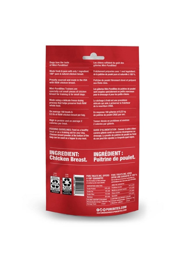 PureBites Mini Chicken Freeze Dried Dog Treats, 1 Ingredient, Made in USA, 2.1oz - Image 2