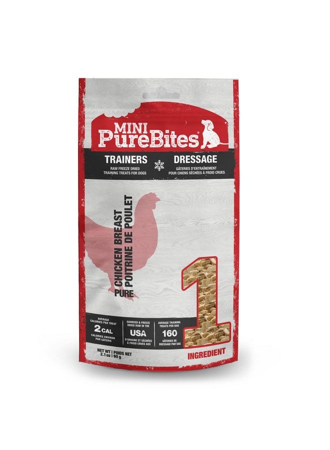 PureBites Mini Chicken Freeze Dried Dog Treats, 1 Ingredient, Made in USA, 2.1oz - Image 1