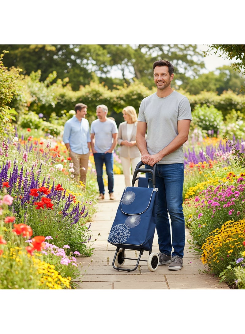 AGD Foldable Shopping Cart with Modern and Durable Design, Wheels, and Large Storage Capacity, for Outdoor Activities - Image 3