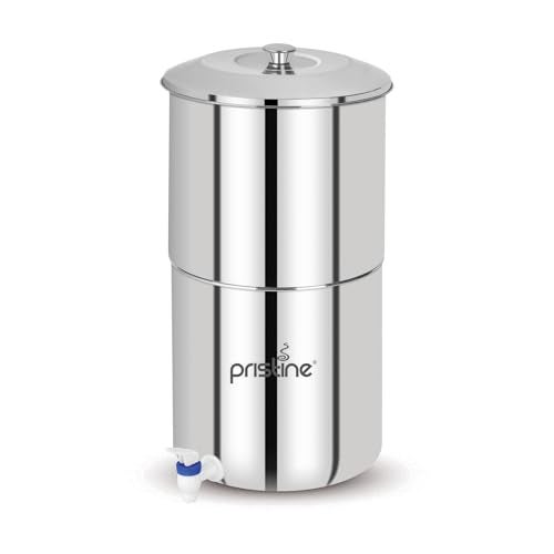 PRISTINE Stainless Steel Gravity Water Purifier Water Filter 20 Ltrs Silver - Image 2