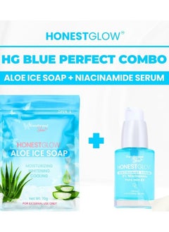 Transformed Skin Honest Glow Aloe Ice Soap with Niacinamide Anti-Aging moisturizing Whitening Serum  - Image 1