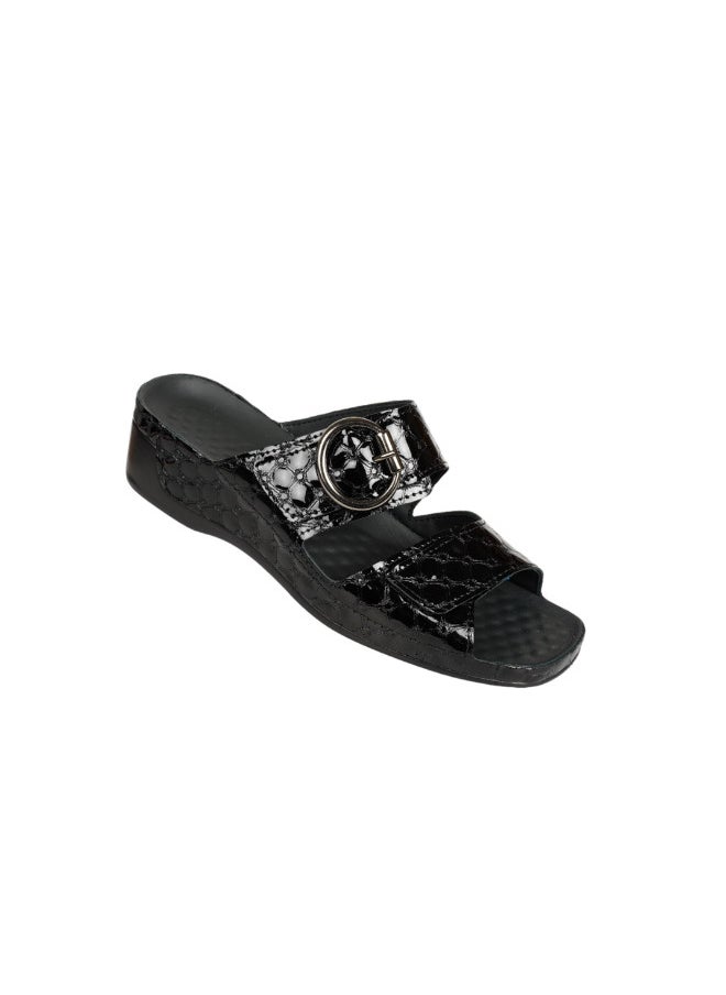 VITAL 148-1066 Vital Ladies Tina - Capitone Sandals 08071 Black - Image 1