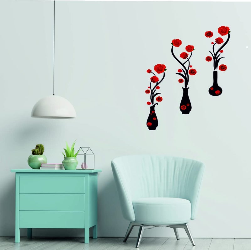 Techgifti Flower Pots Wall Sticker Standard Size- (Flower Pot_04) - Image 3