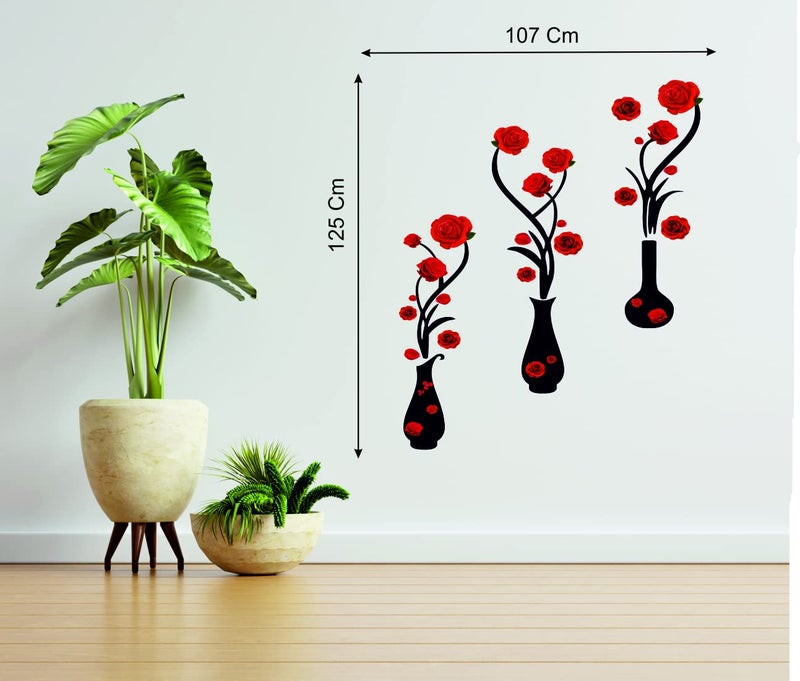Techgifti Flower Pots Wall Sticker Standard Size- (Flower Pot_04) - Image 5