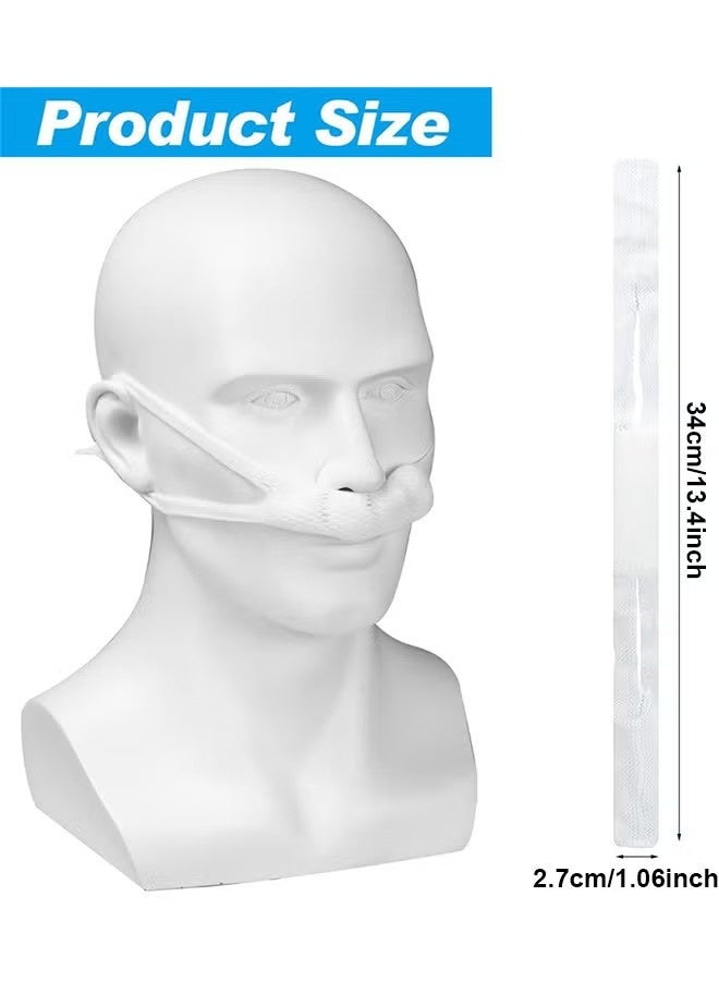 ATRJSZ Nose Bandage With Ear Loops, Pack Of 5, Nasal Bandage, Nose Bandage After Surgery, Stretch Bandage Holder, High Absorption Capacity (White) - Image 2