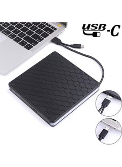 Garlo External DVD Drive, USB 3.0 Type-C CD DVD +/-RW Optical Drive USB C Burner Slim CD/DVD ROM Rewriter Writer Reader Portable for PC Laptop Desktop MacBook Mac Windows 7/8.1/10 Linux OS Apple  - Image 2