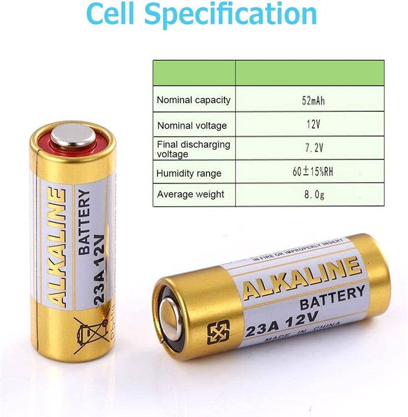 TECHBLAZE 23A Alkaline Battery 12V High Voltage Cell Batteries for Car Remote Control Lighter & Ther Electronics 23AE-C5 A23 MN21 LRV08 (Pack of 5) - Image 4