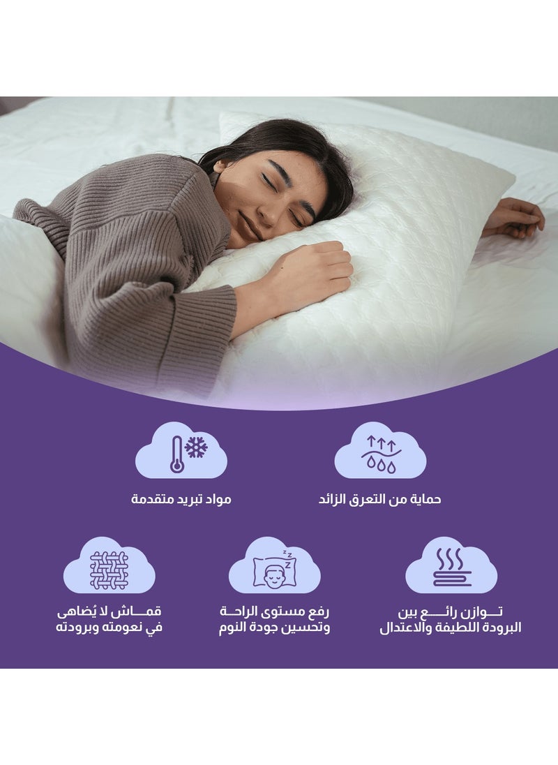 RIBAL Lultra cooling pillow cover | Ultra soft with pores for breathability  - Image 5