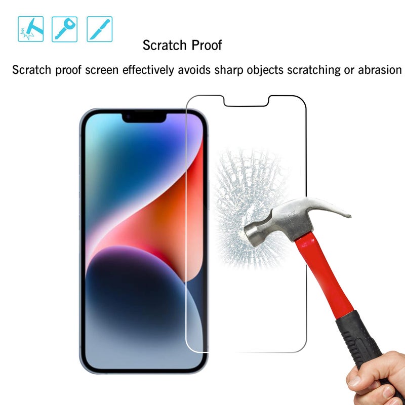 Ailun 3 Pack Screen Protector Compatible for iPhone 14 Plus[6.7 inch] + 3 Pack Camera Lens Protector,Case Friendly Tempered Glass Film,[9H Hardness] - HD - Image 5